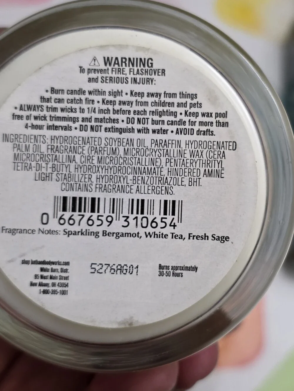 Bath & Body Works White Tea & Sage Hand Soap, Candle & Room Spray Set NEW - Picture 3 of 4